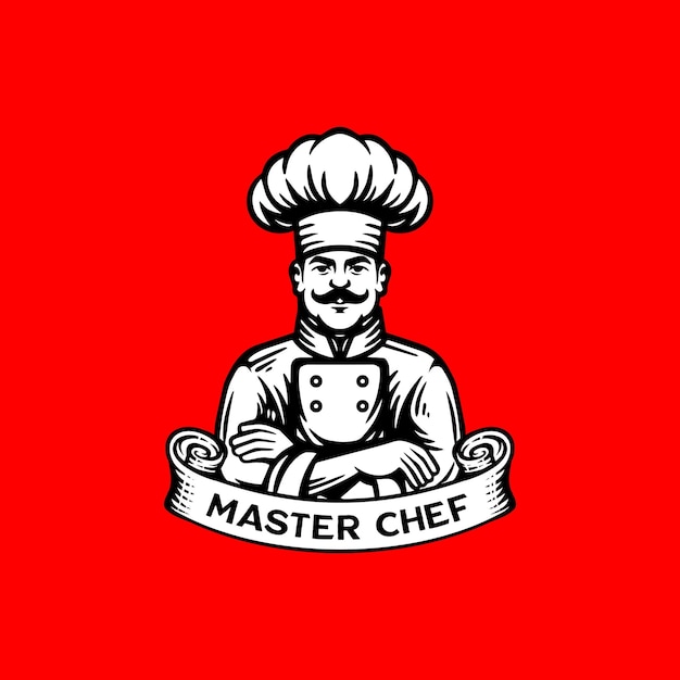 Vector sjabloon van het chef-logo