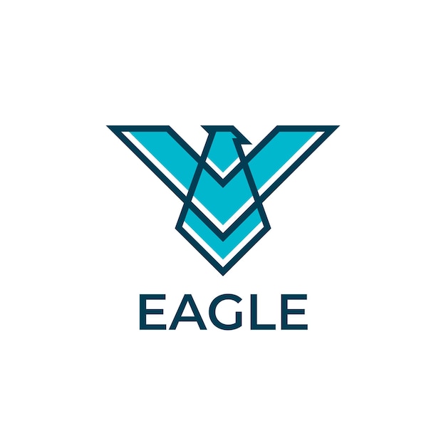 Sjabloon voor abstract geometrisch Eagle Vector-logo