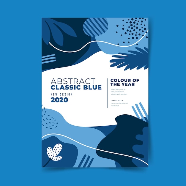 Vector sjabloon voor abstract klassiek blauw folder