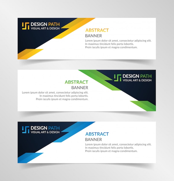 Sjabloon voor abstract kleurrijke banners