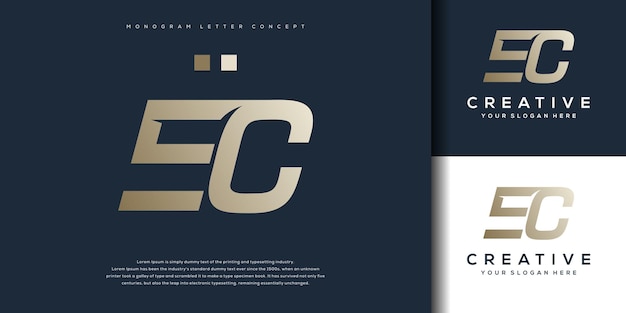 Vector sjabloon voor abstract monogram brief eg-logo