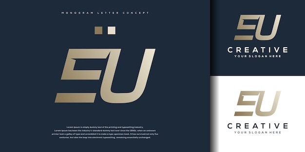 Sjabloon voor abstract monogram EU-logo