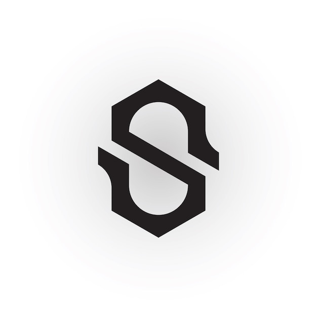Sjabloon voor abstract S-logo Uniek modern creatief logo Vectorpictogram in zeshoekige vorm