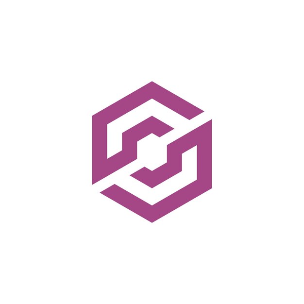 Sjabloon voor abstract zeshoek vectorlogo