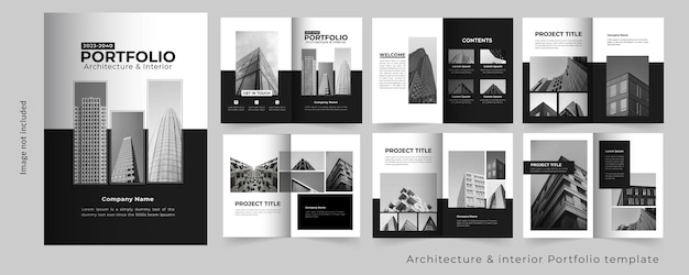 Sjabloon voor architectuur of interieurportfolio