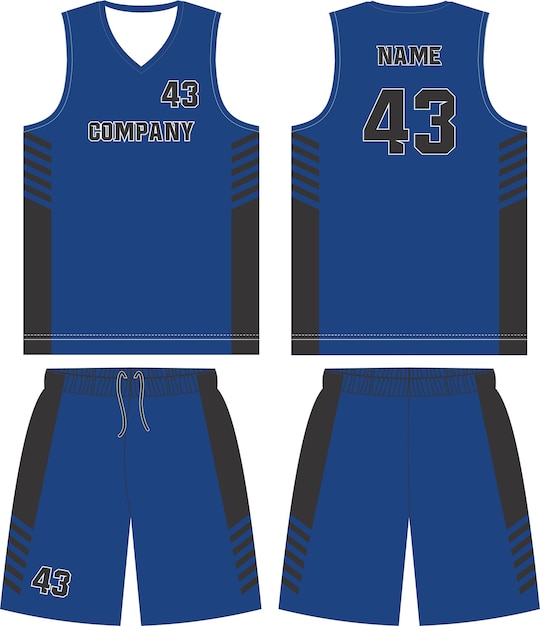 Vector sjabloon voor basketbaluniform shorts voor basketbalclub