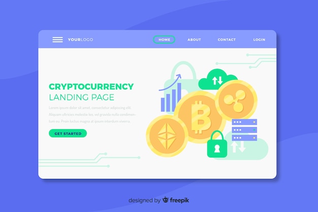 Sjabloon voor bestemmingspagina voor cryptocurrency-uitwisseling