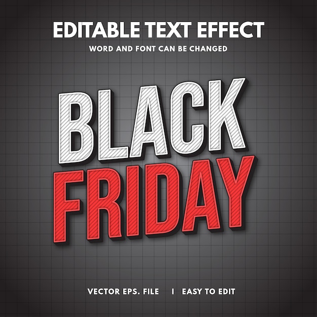 Sjabloon voor black friday-teksteffect