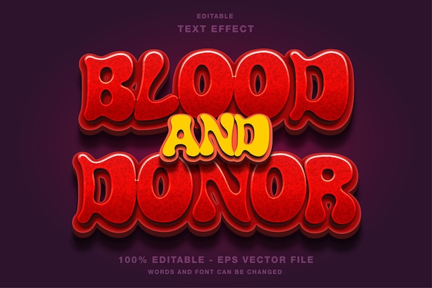 Sjabloon voor bloed- en donorteksteffect