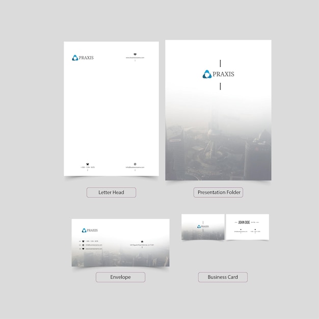 Vector sjabloon voor branding briefpapier