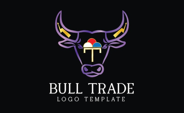 Vector sjabloon voor bull trade-logo