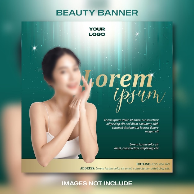 sjabloon voor cosmetische banners