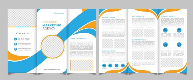 Sjabloon voor creatieve driebladige brochure