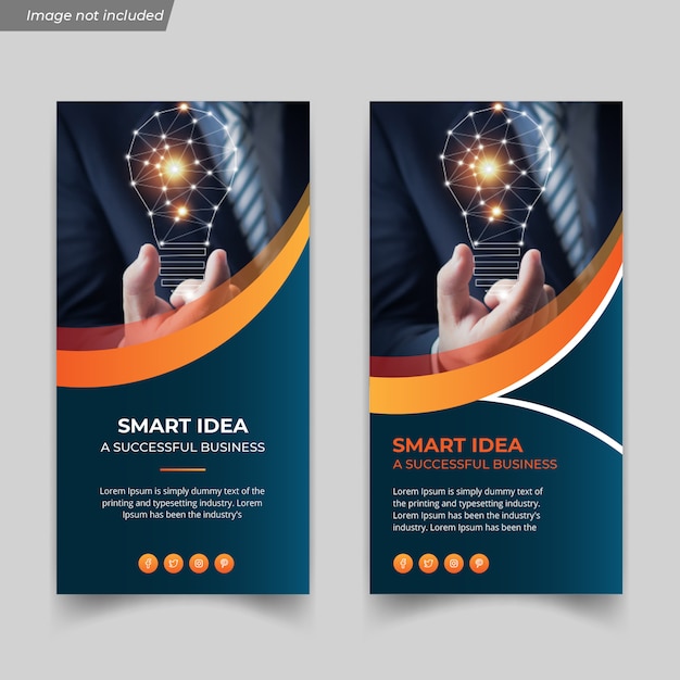 Sjabloon voor creatieve en digitale business idee flyer