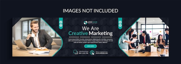 Vector sjabloon voor creatieve zakelijke linkedin-banner