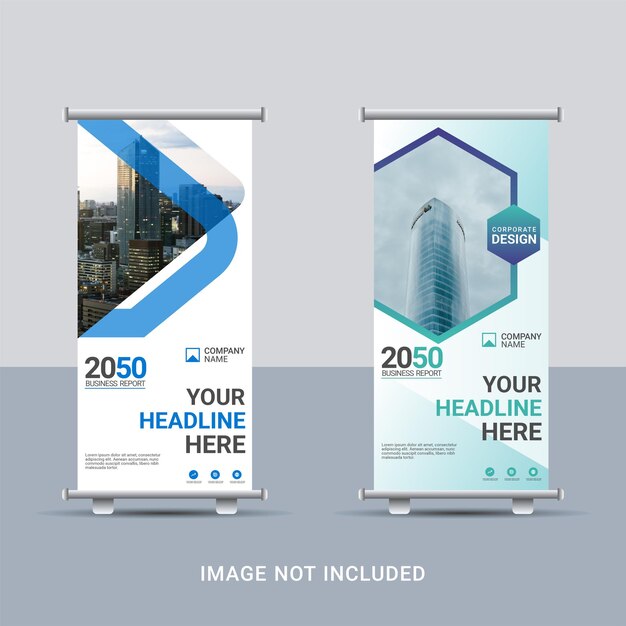 Vector sjabloon voor creatieve zakelijke roll-up banner