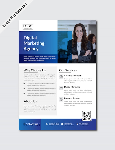 Sjabloon voor digitale marketing flyer