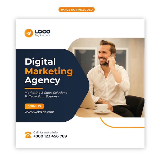 sjabloon voor digitale marketingpromotie sociale media postbanner