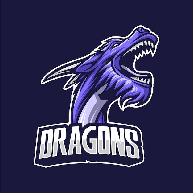 Sjabloon voor Dragon Mascot Gaming Esport-logo