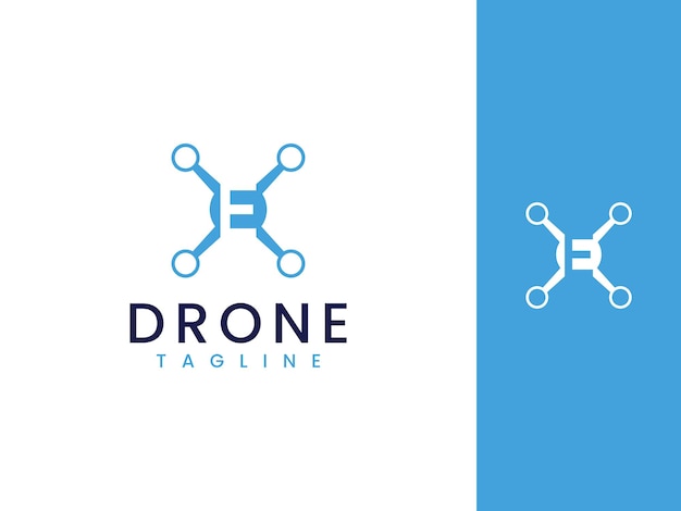 Sjabloon voor drone-expertlogo