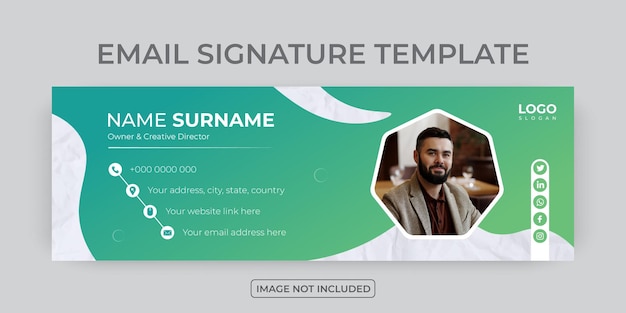 Sjabloon voor e-mailhandtekening of lay-out van Facebook-omslagontwerp