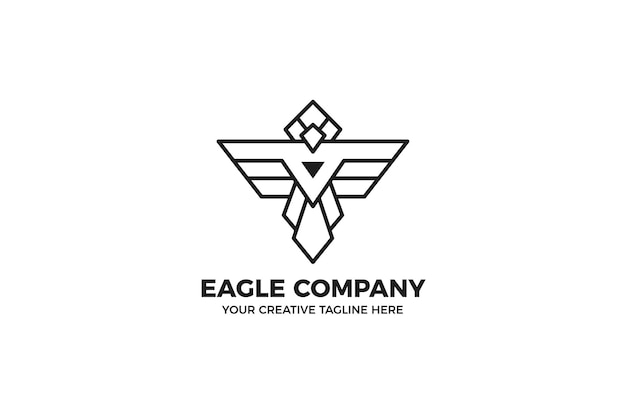 Vector sjabloon voor eagle monoline-logo