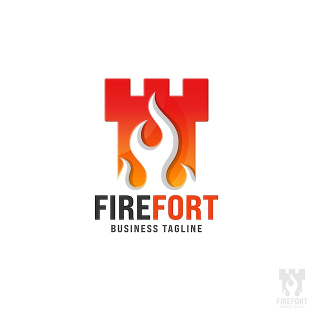 Sjabloon voor fire fort-logo