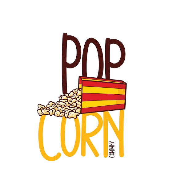 Sjabloon voor grappig popcorn-bedrijfslogo