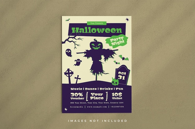 Sjabloon voor Halloween-flyer