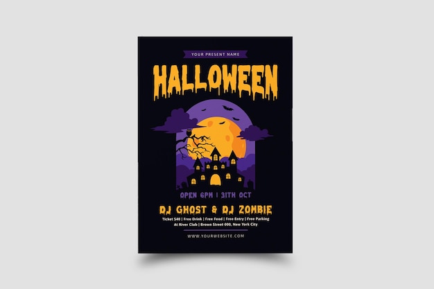 sjabloon voor halloween-flyer