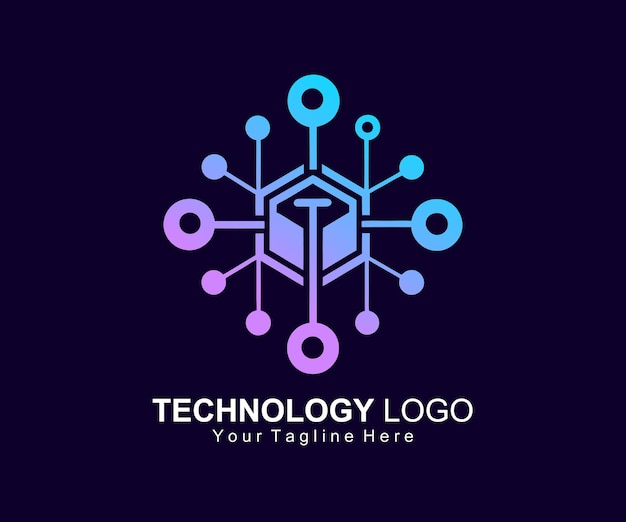 sjabloon voor het logo van de gradiënttechnologie