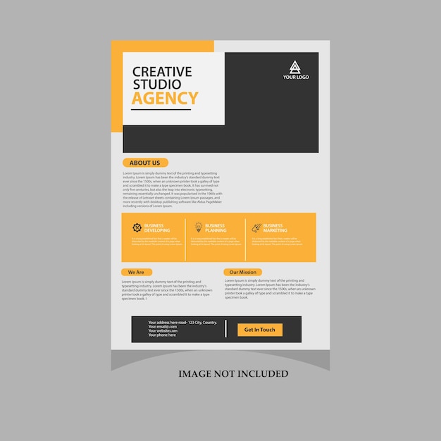 sjabloon voor het ontwerp van een bedrijfsflyer