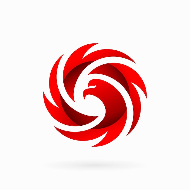 sjabloon voor het ontwerp van het logo van de cirkelvogel