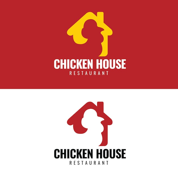 Vector sjabloon voor het ontwerp van het logo van het kippenrestaurant