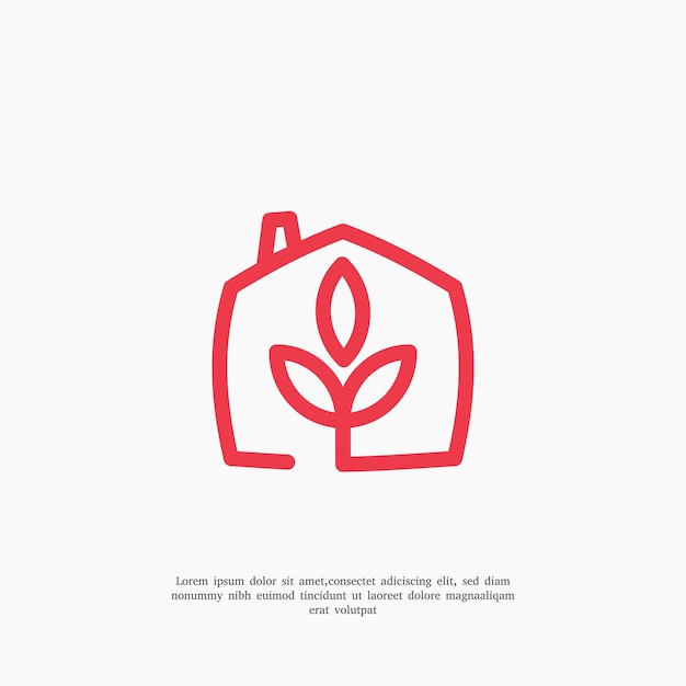 Vector sjabloon voor het ontwerp van het logo van home nature