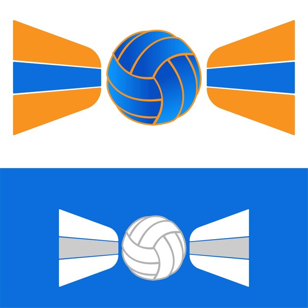 Vector sjabloon voor het ontwerpen van het logo van de volleybal