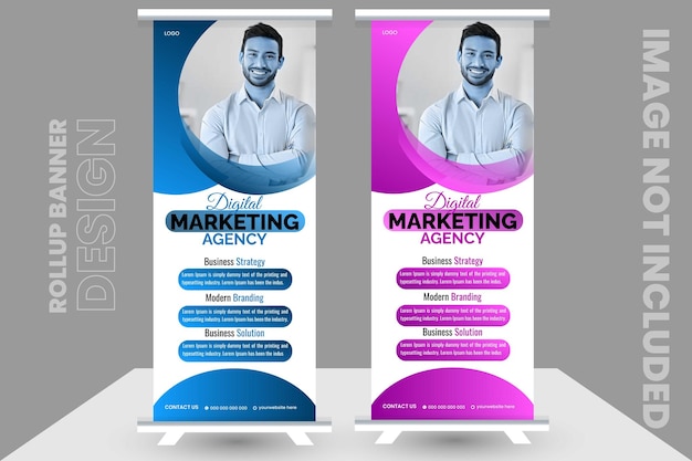 sjabloon voor het ontwerpen van roll-up banners