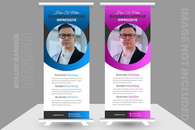 sjabloon voor het ontwerpen van roll-up banners