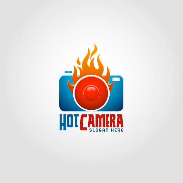 Sjabloon voor hot camera-logo