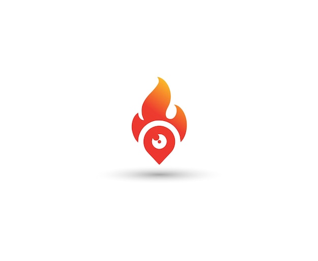 Sjabloon voor hot spot-logo