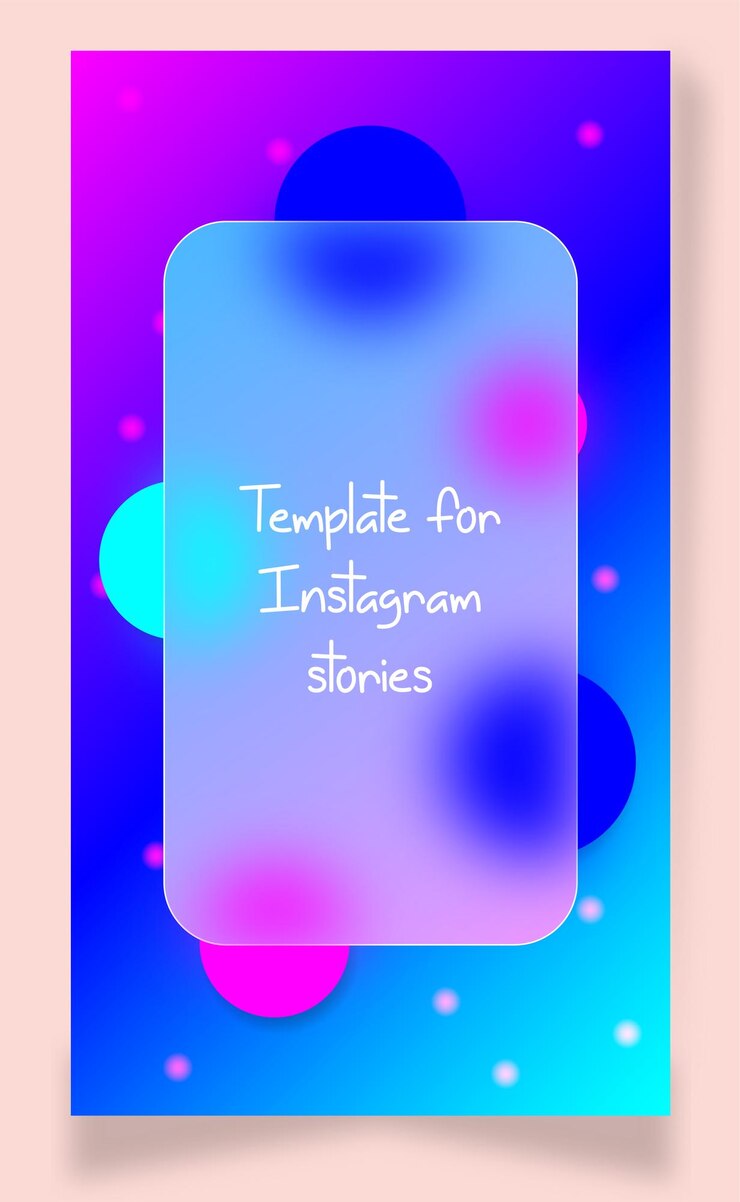 Sjabloon voor Instagram-verhalen met volume en verloop en glasmorfisme