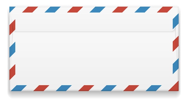 Sjabloon voor internationale enveloppen blanco postpakket