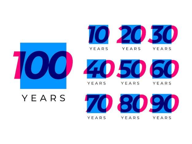 Sjabloon voor jubileumviering Logo Collecties