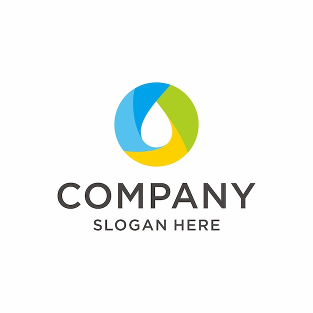 Sjabloon voor kleurrijke drop-logo