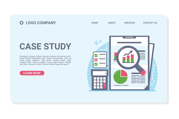 sjabloon voor landingspagina van casestudy