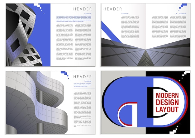 Vector sjabloon voor lay-out van dagboekpagina's