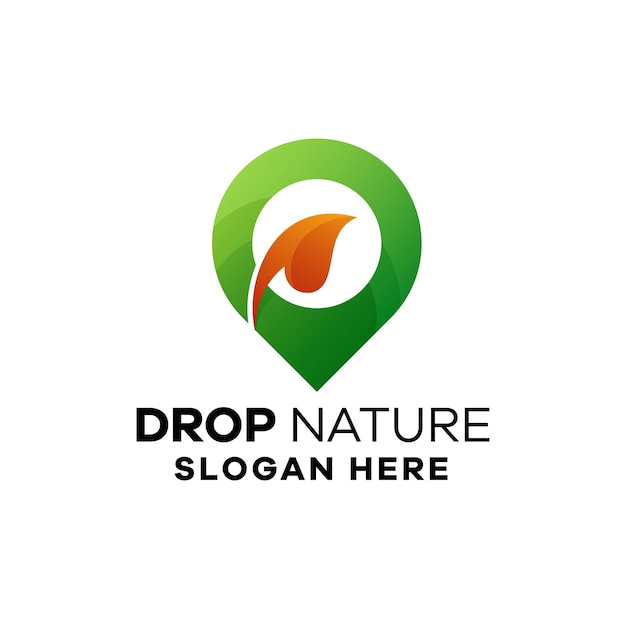 Sjabloon voor logo met natuurverloop laten vallen