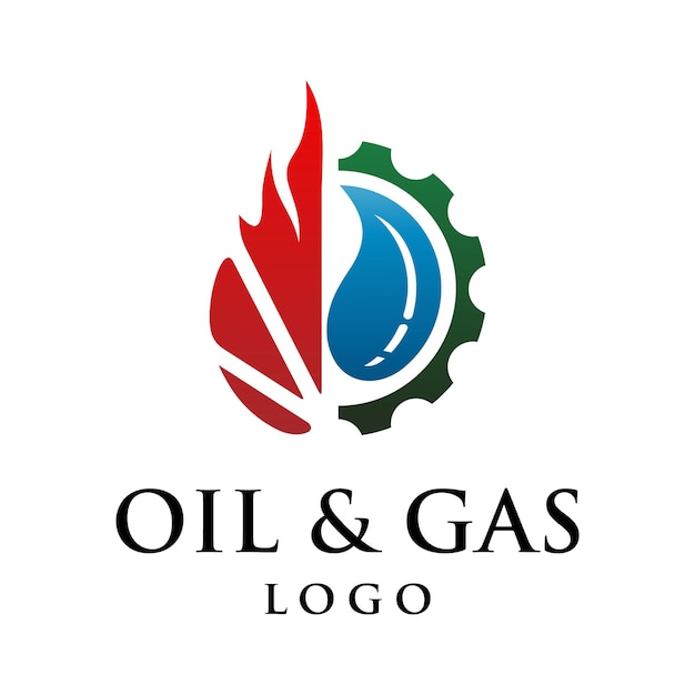 Sjabloon voor logo voor olie-gasindustrie