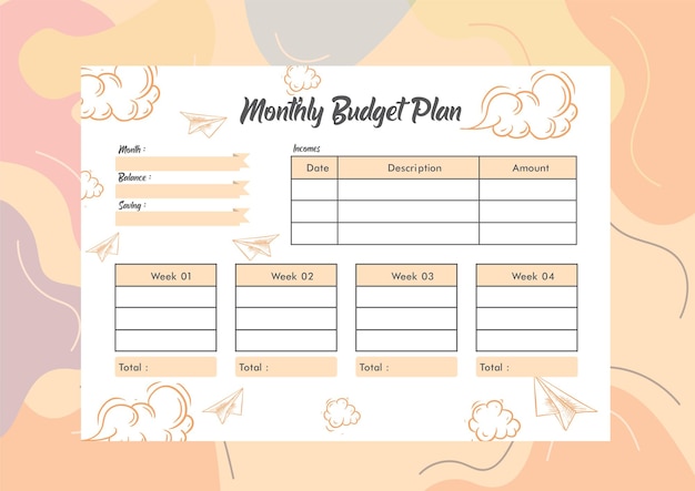 Sjabloon voor maandelijks budgetplan