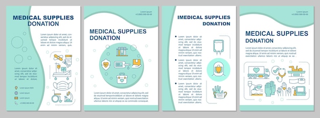 Sjabloon voor medische en medische benodigdheden liefdadigheidsbrochure